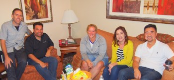 Jen (2nd from the right) with the 4 Cru Leaders who will be a part of her Process group for the next 2 years.